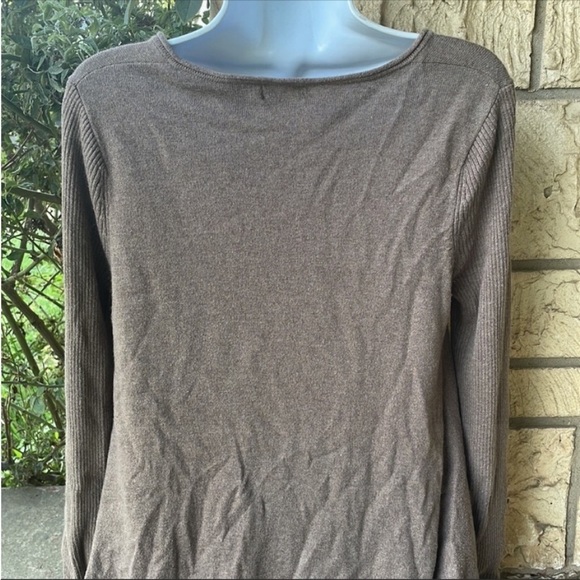 Express light brown tunic top Casual Career Small oversized sweater thin Comfy - Picture 3 of 11